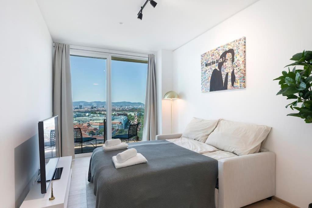 Design Apartment With Amazing View Over Viena Exterior foto